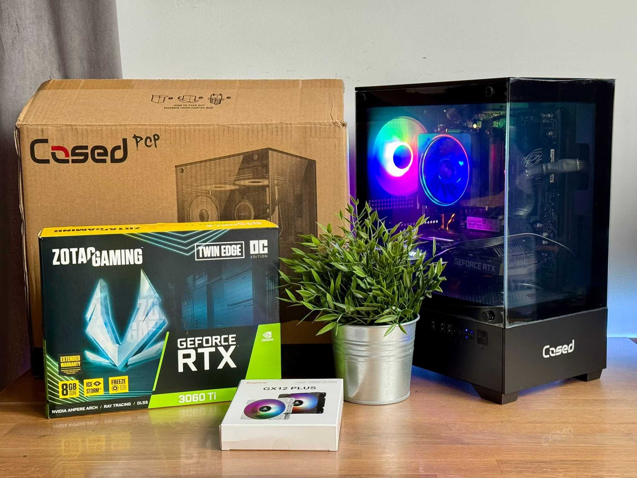 Komputer Gamingowy R5 5500 | RTX 3060 Ti | 32GB RAM | SSD NVMe | ARGB