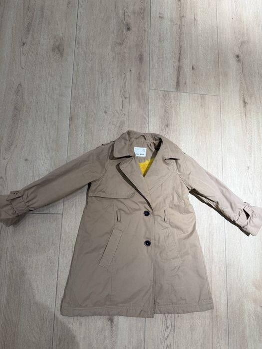 Утеплений тренч плащ для дівчинки Zara 6-7 116-122см