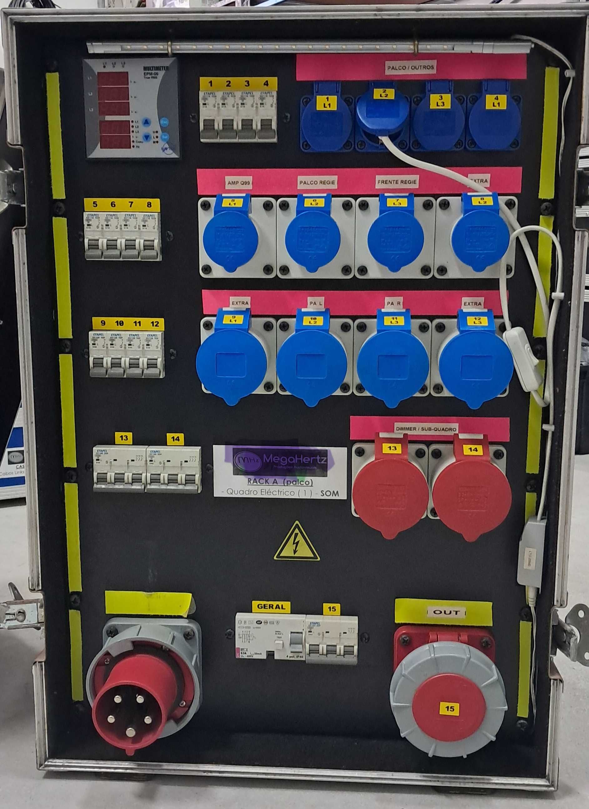 QUADRO ELÉCTRICO TRIFÁSICO 63A (usado)