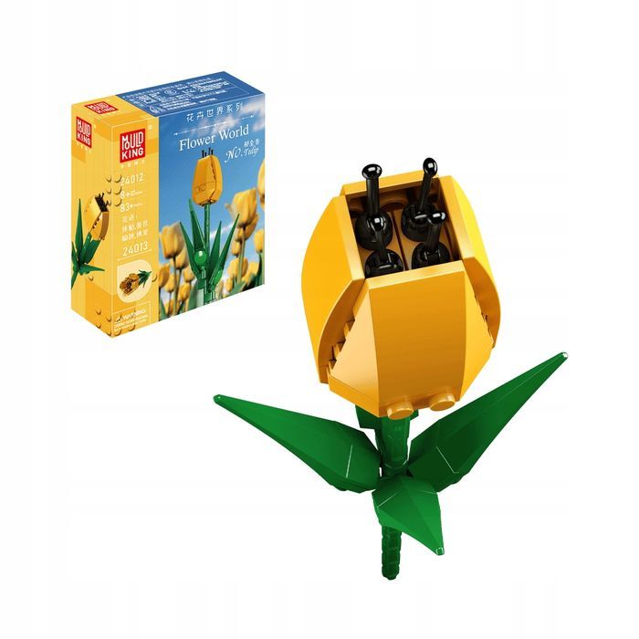 Klocki 83 el. Tulipan bud mały kwiat dekoracja Mould King 24012