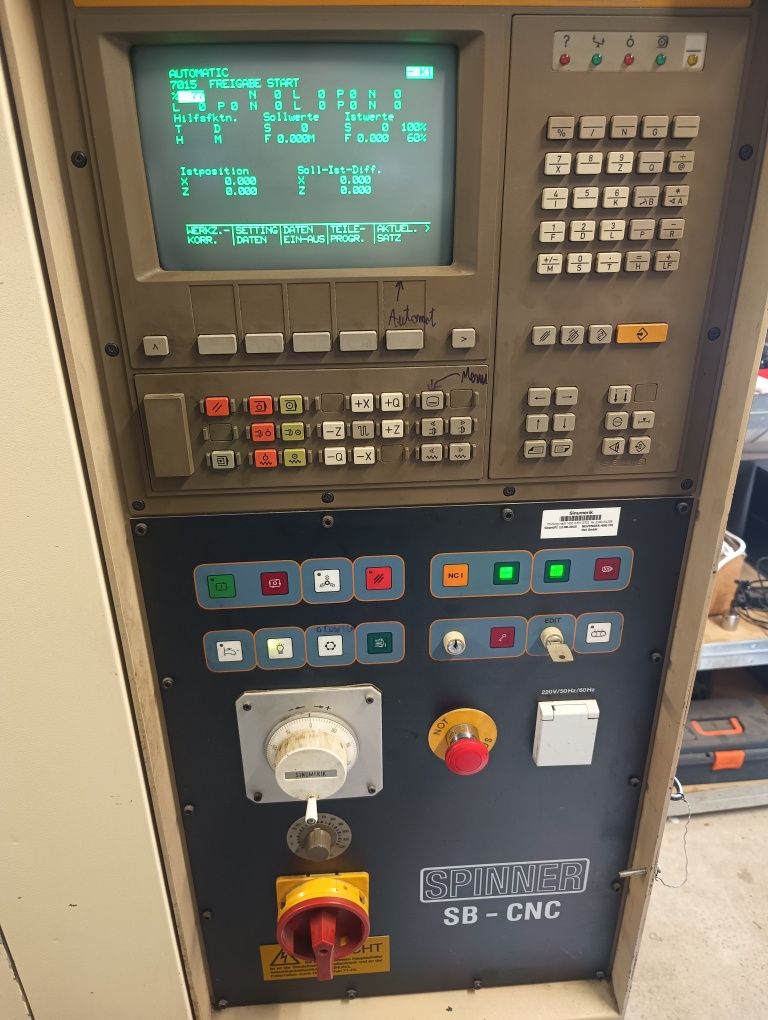 Tokarka CNC Spinner SB - CNC Siemens sinumerik 810T