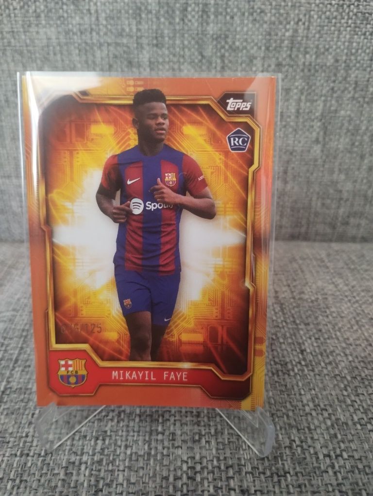 2023-24 topps fan set fc Barcelona Golden rookie mikayil faye /125