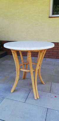 Stół okrągły drewniany rozkładany stylowy noga ozdobna ława krzesła