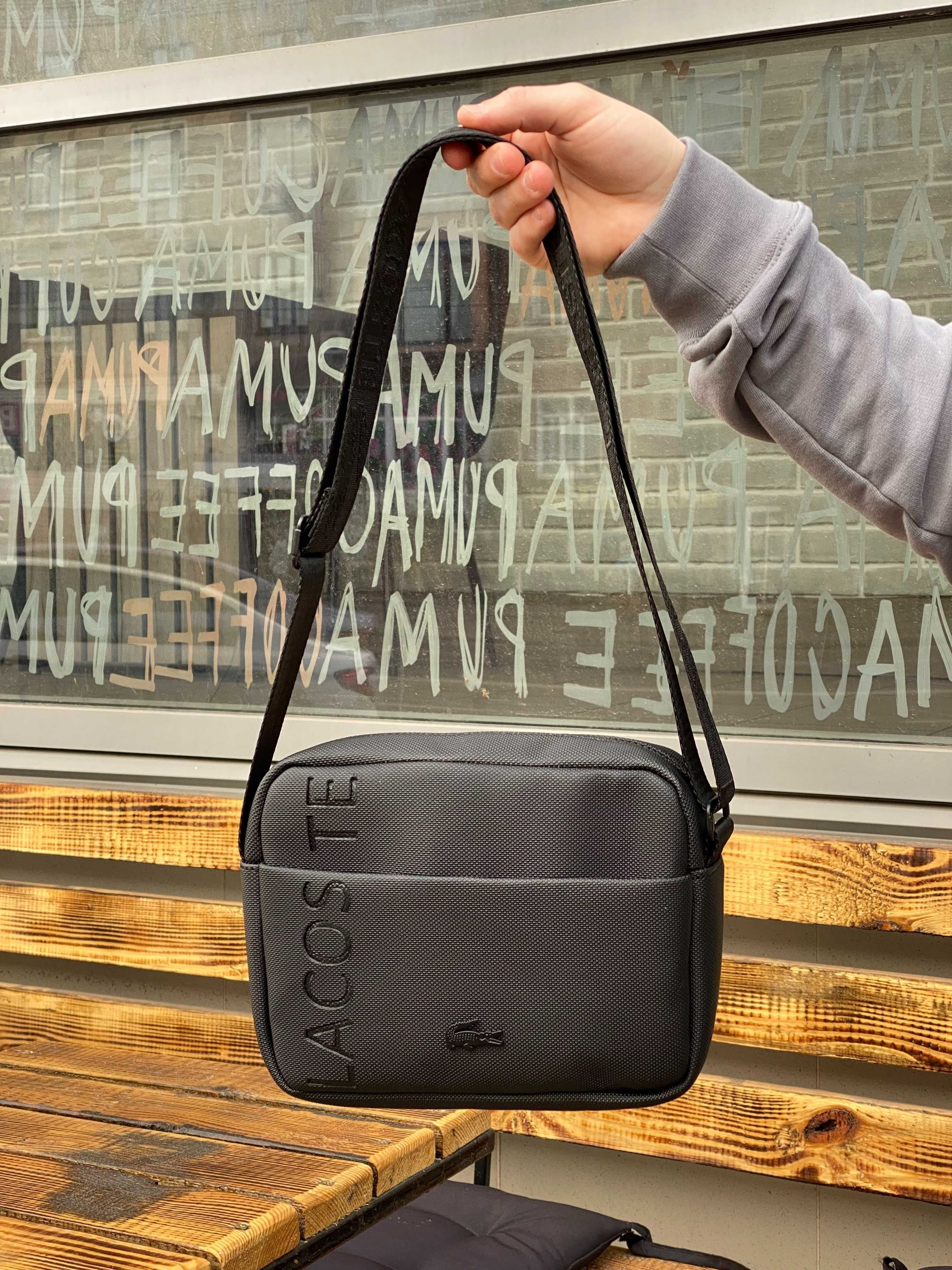 Чоловіча сумка Lacoste мужская сумка через плечо мессенджер клатч