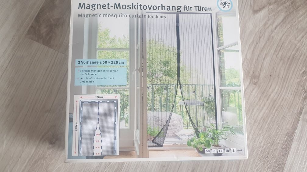 Moskitiera magnetyczna duza na drzwi balkon 100x220