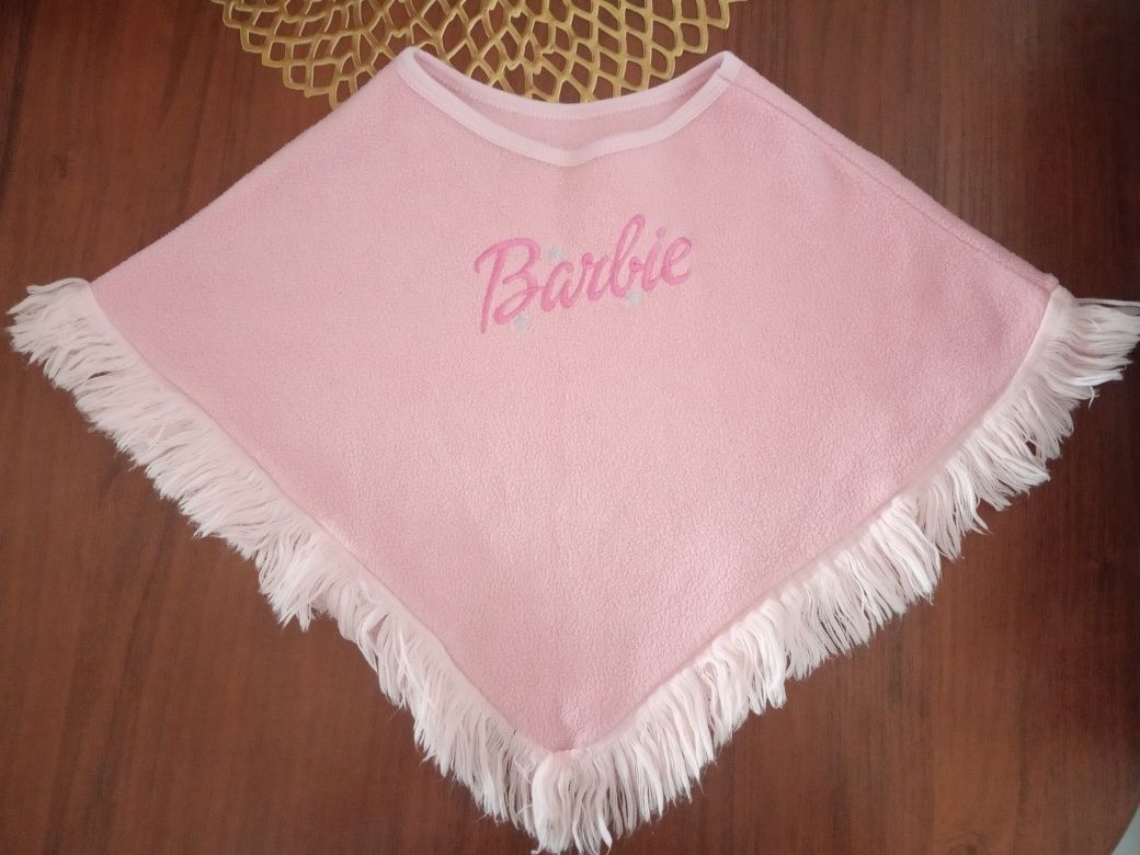 2szt. Ponczo,Polar Barbie narzutka i bluza 104/110 zestaw