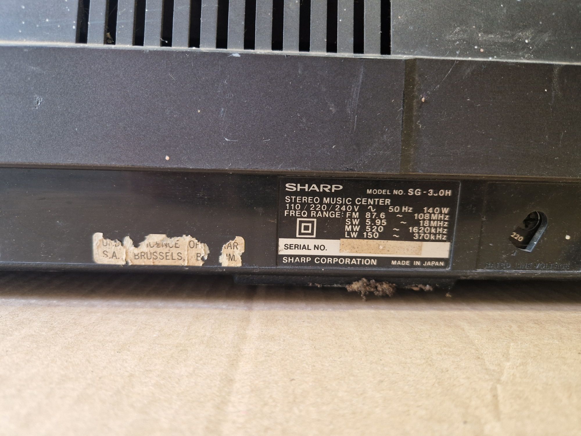 SHARP stereo music center SG - 330H