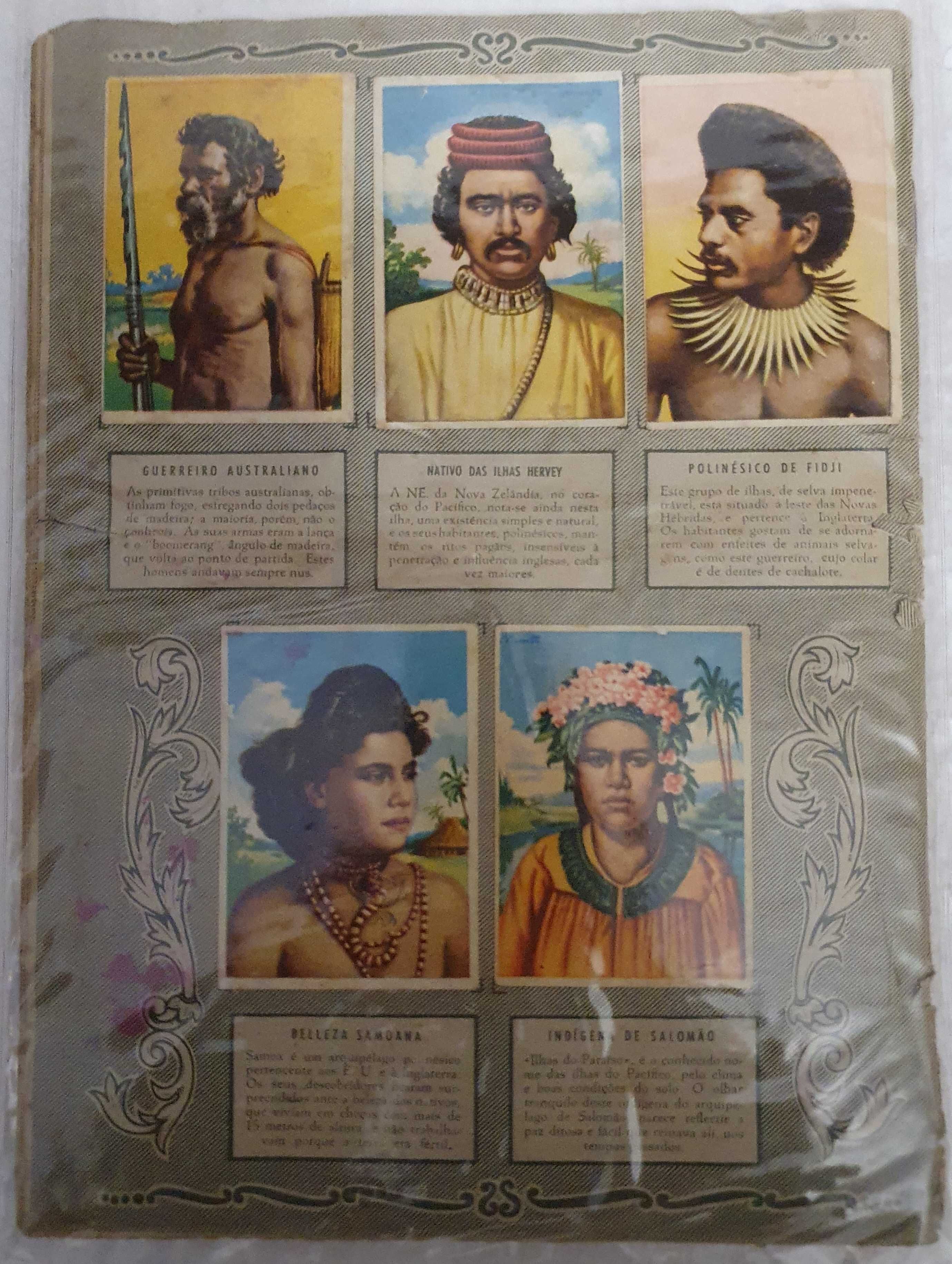 Raças Humanas - Caderneta de cromos completa com 100 anos - 1ª edição