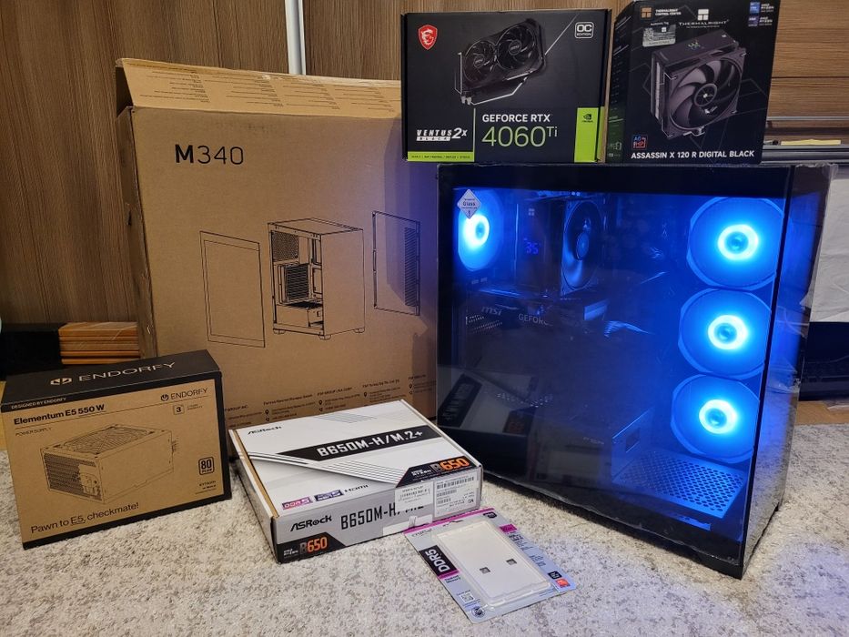Nowy komputer Ryzen 5 7500F/RTX 4060 TI/32GB 6000mhz/1TB SSD/ARGB