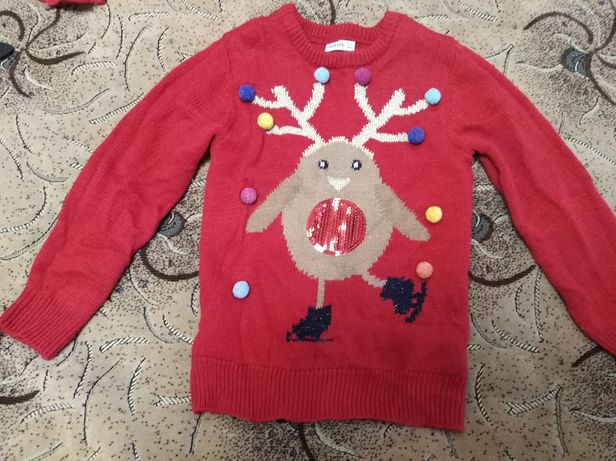 Новогодний свитер на 5-6 лет