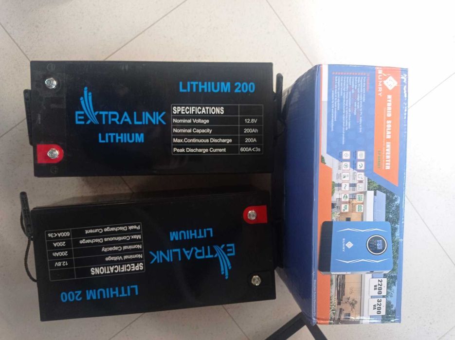 Інвертор SUMRY SM-3200H + 2 акумулятори Extralink EX.30479 , б\у
