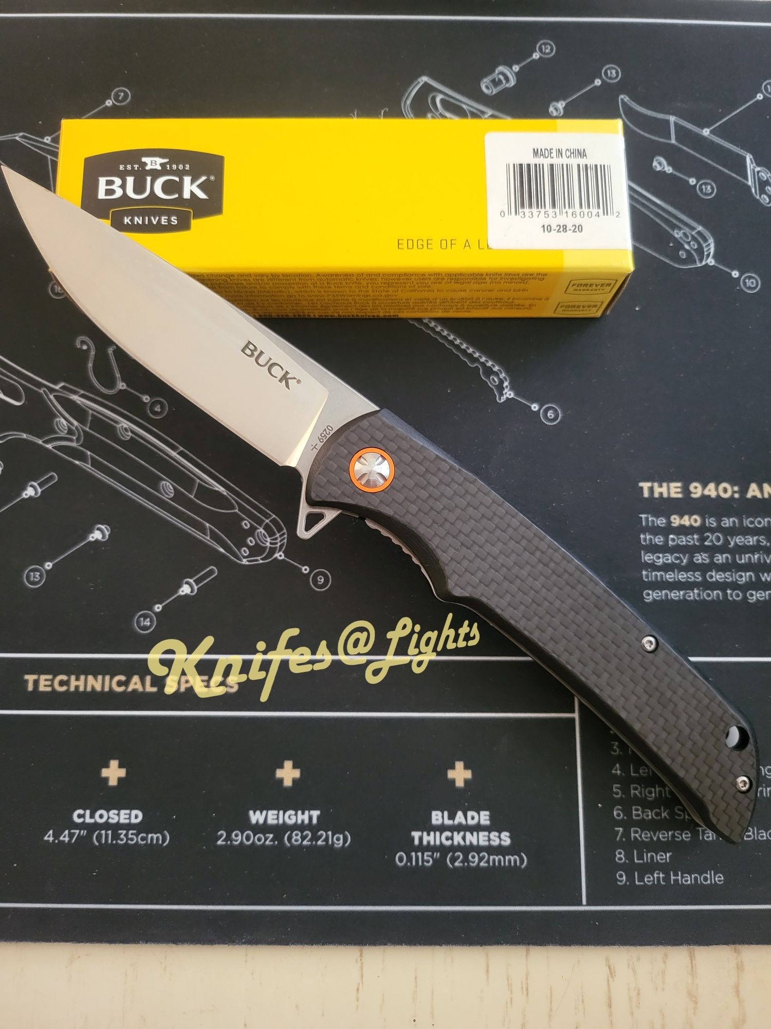 Buck Haxby 0259CFS, carbon fiber , новинка