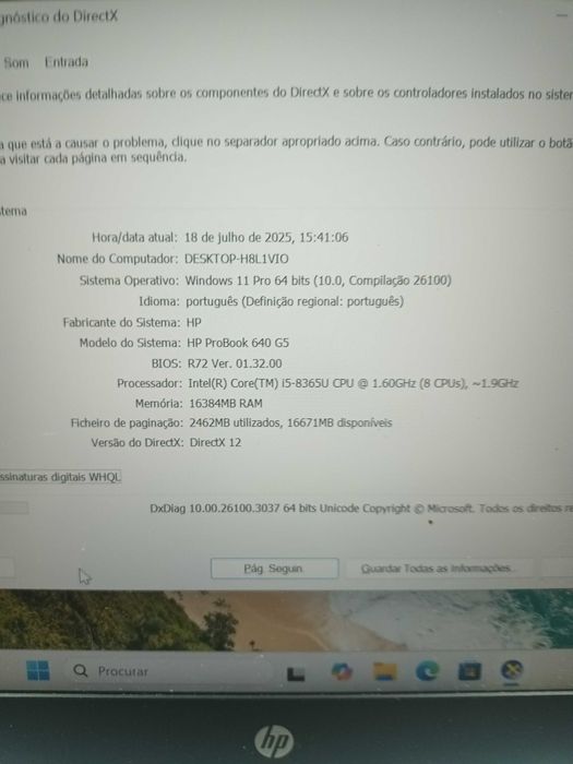 Portatil HP Probook 640 G5 i5 8* 16GB 512GB Win 11