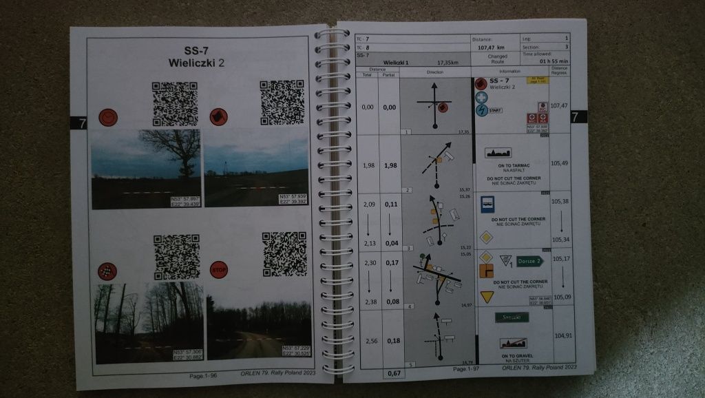 Road Book 79 Rally Poland