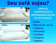 Limpeza e impermeabilização de sofás, colchões, cadeiras e tapetes