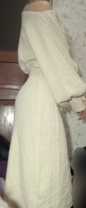 Платье вязаное, теплое