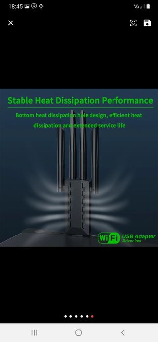 Двохдіапазонний WiFi адаптер 4 антени 1200 Мбіт/с USB 3.0 2.4GHz/5GHz