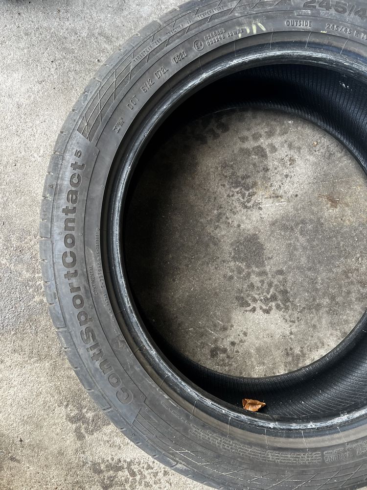 Dwie opony continental contisportcontact 5 245/45/19