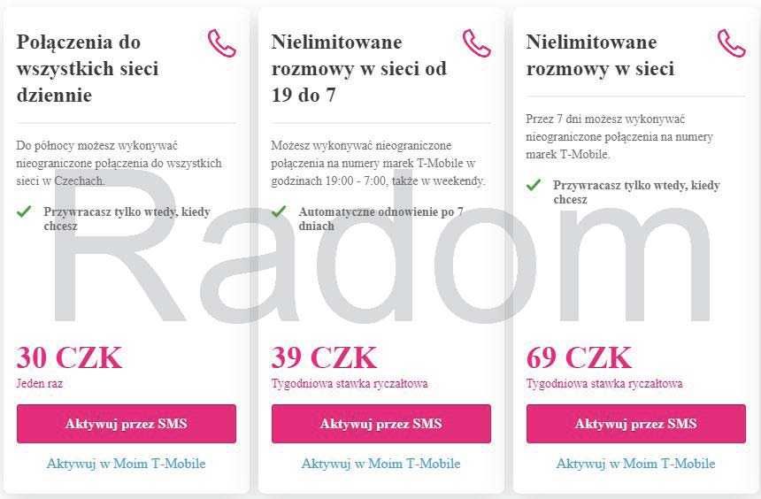 Czechy sim karta T-mobile 10kc saldo nowe czeskie startery