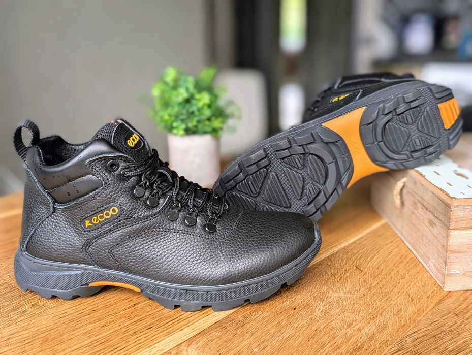 Чоловічі змові кросівки черевики натуральна шкіра прошиті міцні теплі