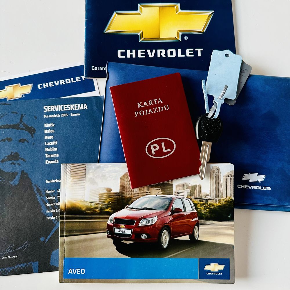 Chevrolet Aveo Lux 1.2 benzyna NISKI PRZEBIEG, 2 kpl opon