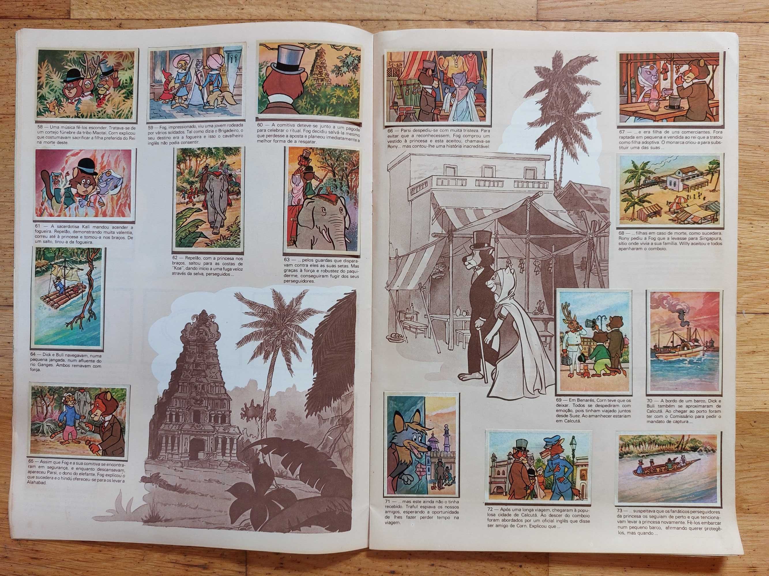 Caderneta de cromos A volta ao mundo com Willy Fog - Completa