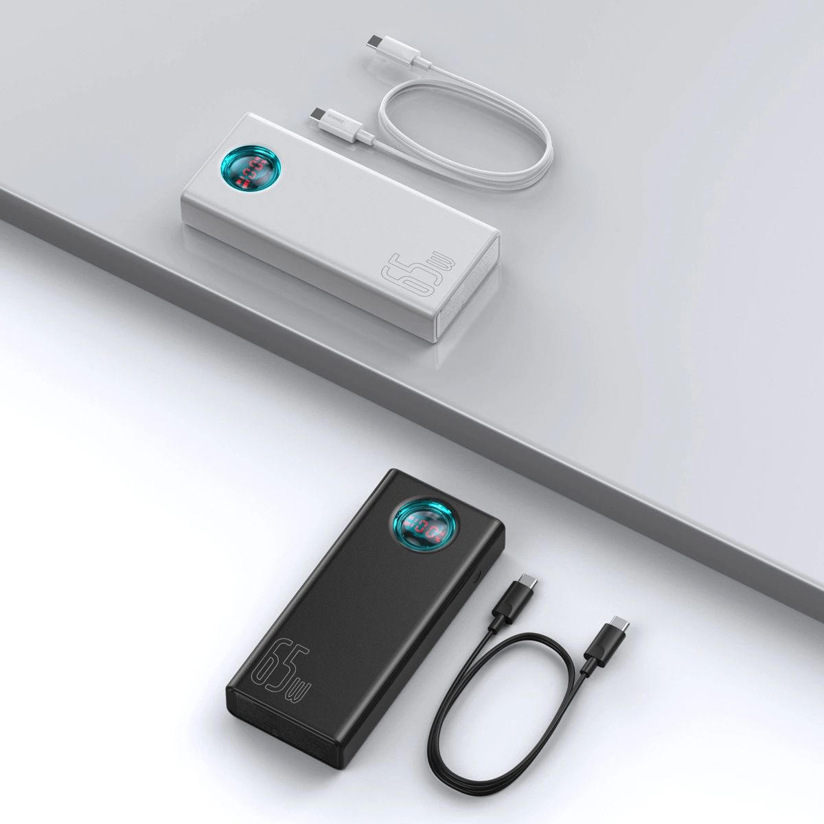 Baseus Amblight powerbank 65W 30000mAh Overseas Edition biały ()