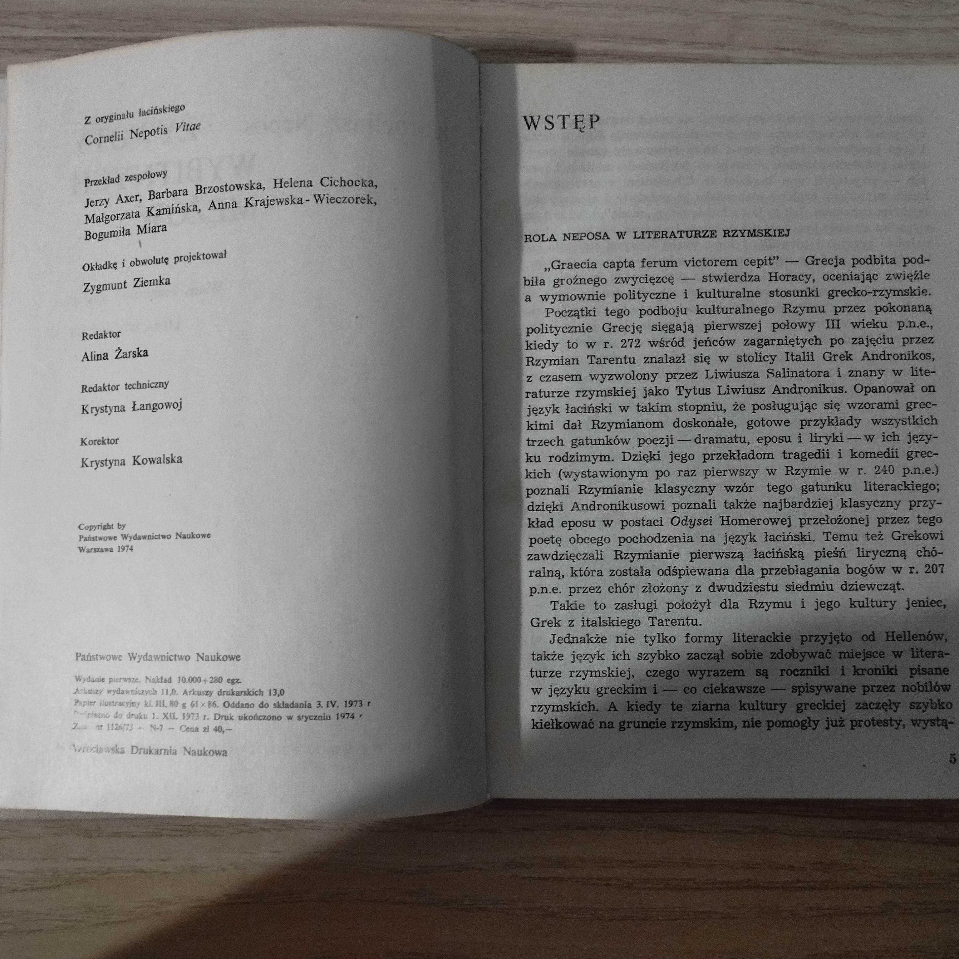 Żywoty wybitnych mężów Korneliusz Nepos 1974 Wydanie 1
