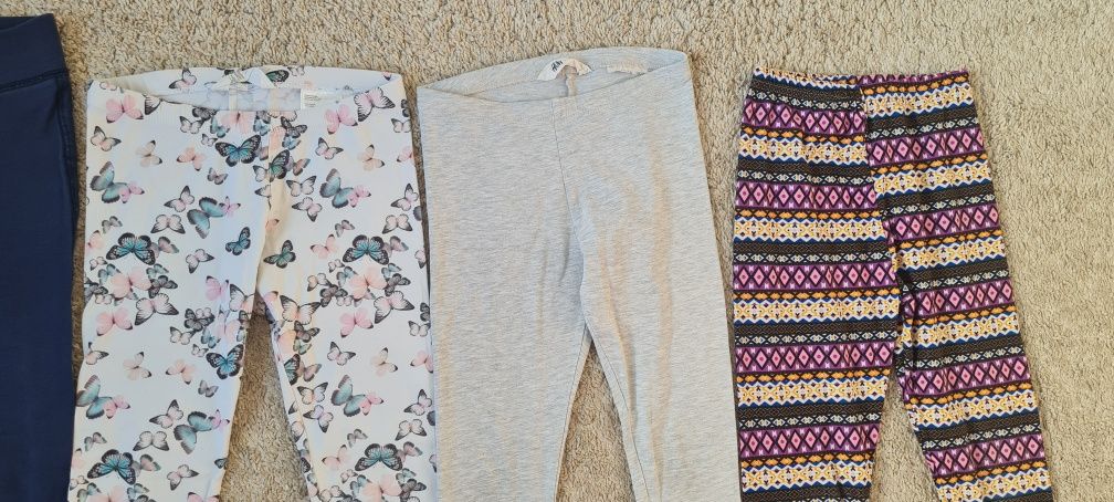 Legginsy dla dziewczynki zestaw 128 134 H&M hm