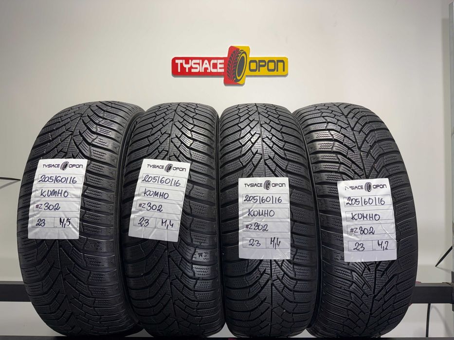 Opony Zimowe 205/60/16 Kumho WinterCraft Komplet #Z302