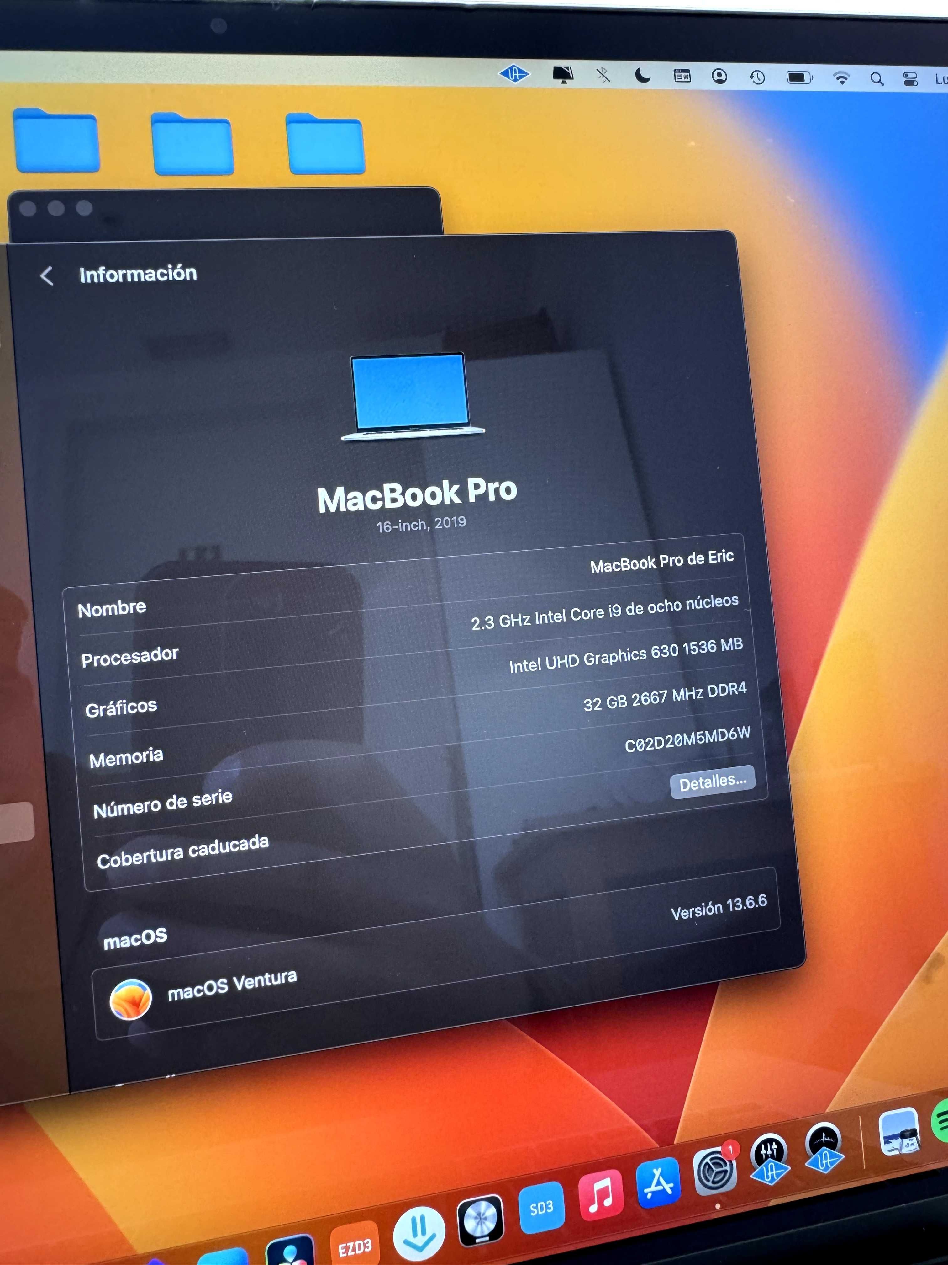 MacBook Pro 16" 2019, Core I9, 32 Gb, 1tb Ssd