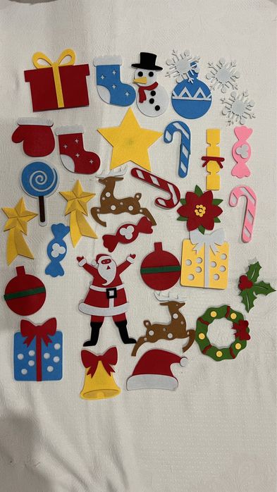 Ялинка з щільного фетра з іграшками(32шт)