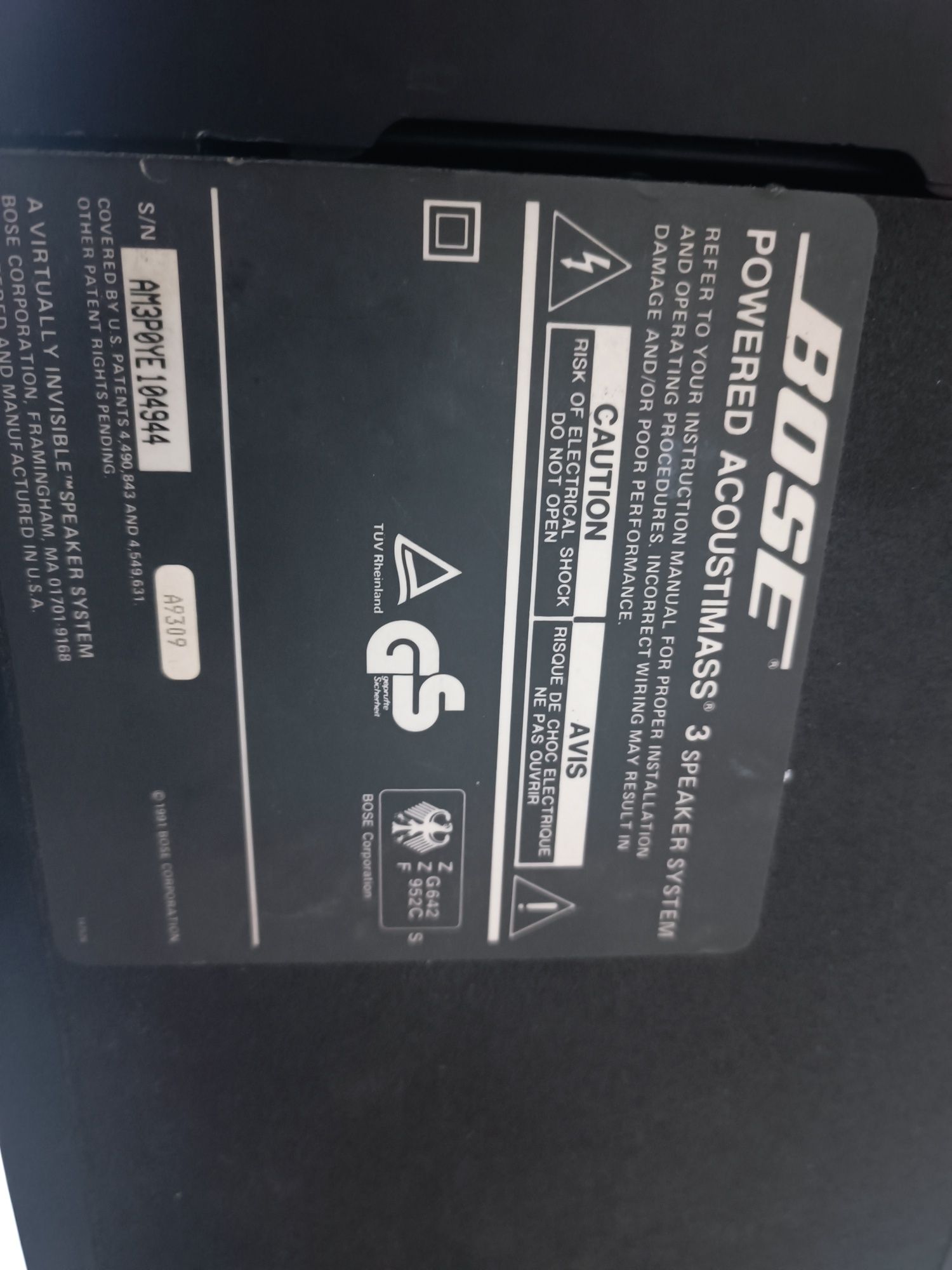 BOSE acousticmass 3 Subwoofer (p/peças)
