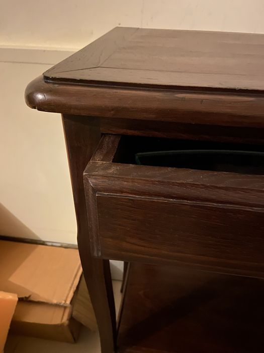 Mesa de apoio Castanho velho