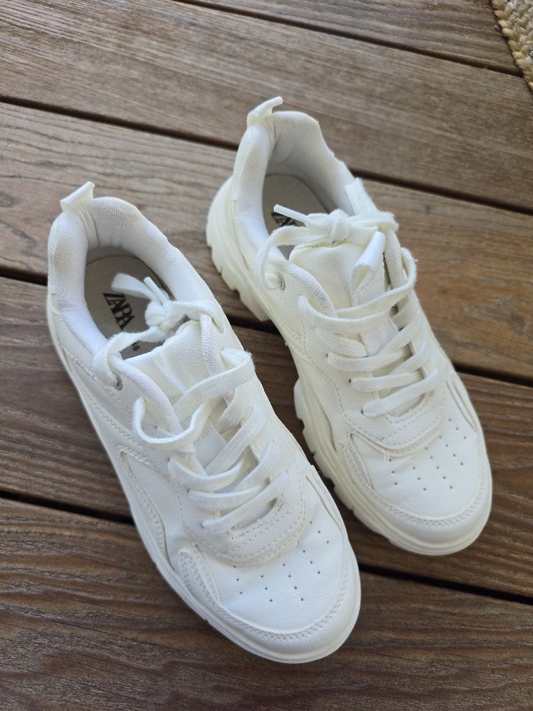 Biale sneakersy platforma Zara 36 jak nowe idealne na codzien