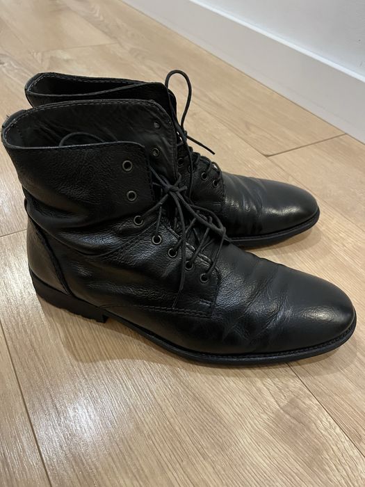 Skórzane trzewiki męskie Zara 40