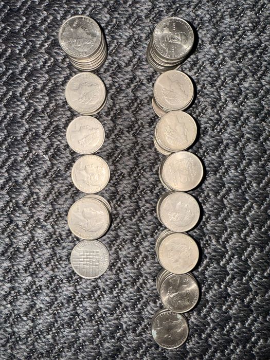 Lote Moedas 25escudos – 77 a 86 (100 moedas)