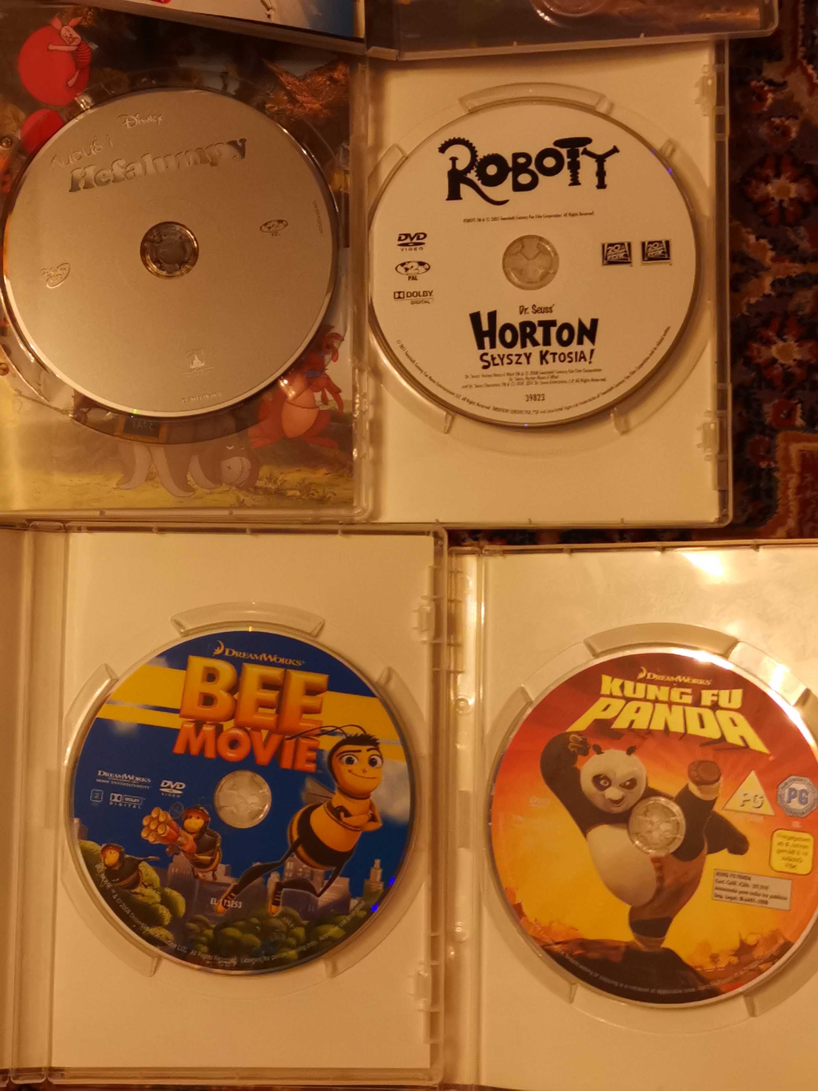 Kolekcja bajek 5 DVD Kubuś Horton Roboty Kung fu Panda Bajki Disney