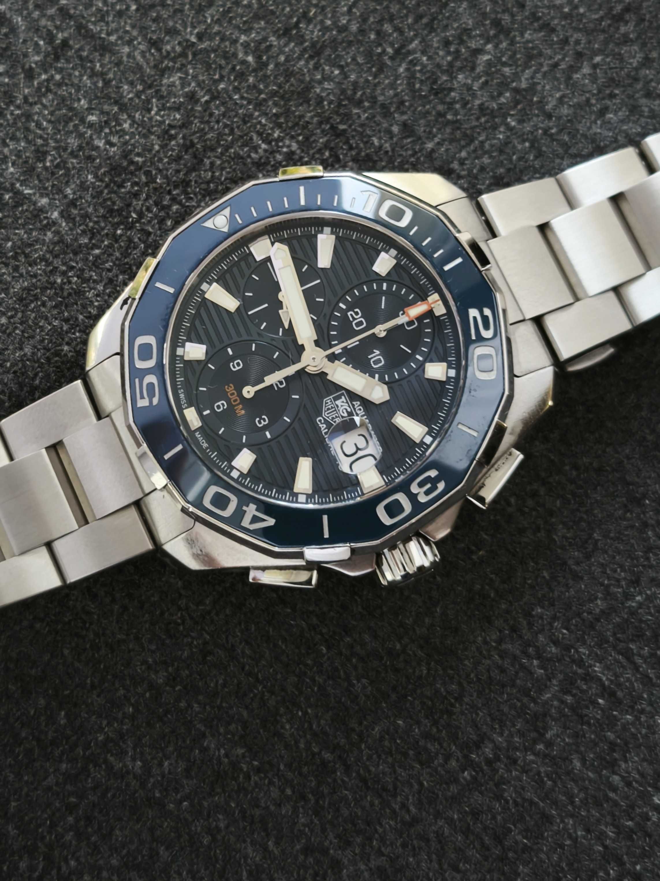 Tag Heuer Aquaracer 300M, bransoleta, pełny zestaw