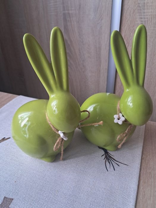Home&you figurka zajac zielona 2 sztuki