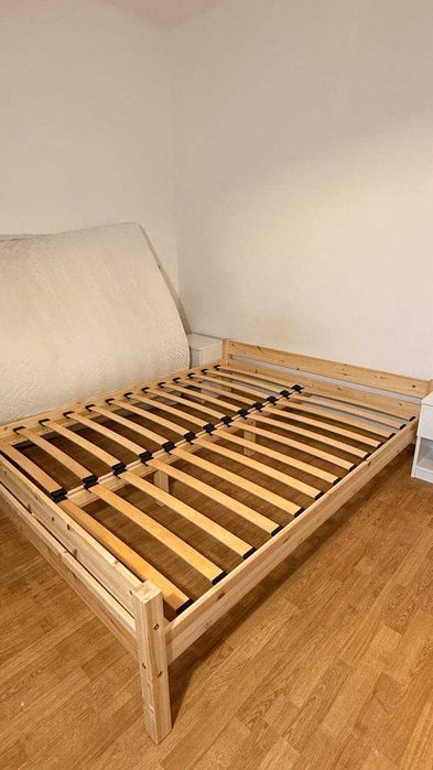 Rama łóżka SALLINGE 160x200 + Stelaż żebrowy 80x200cm HEMSIL FIX