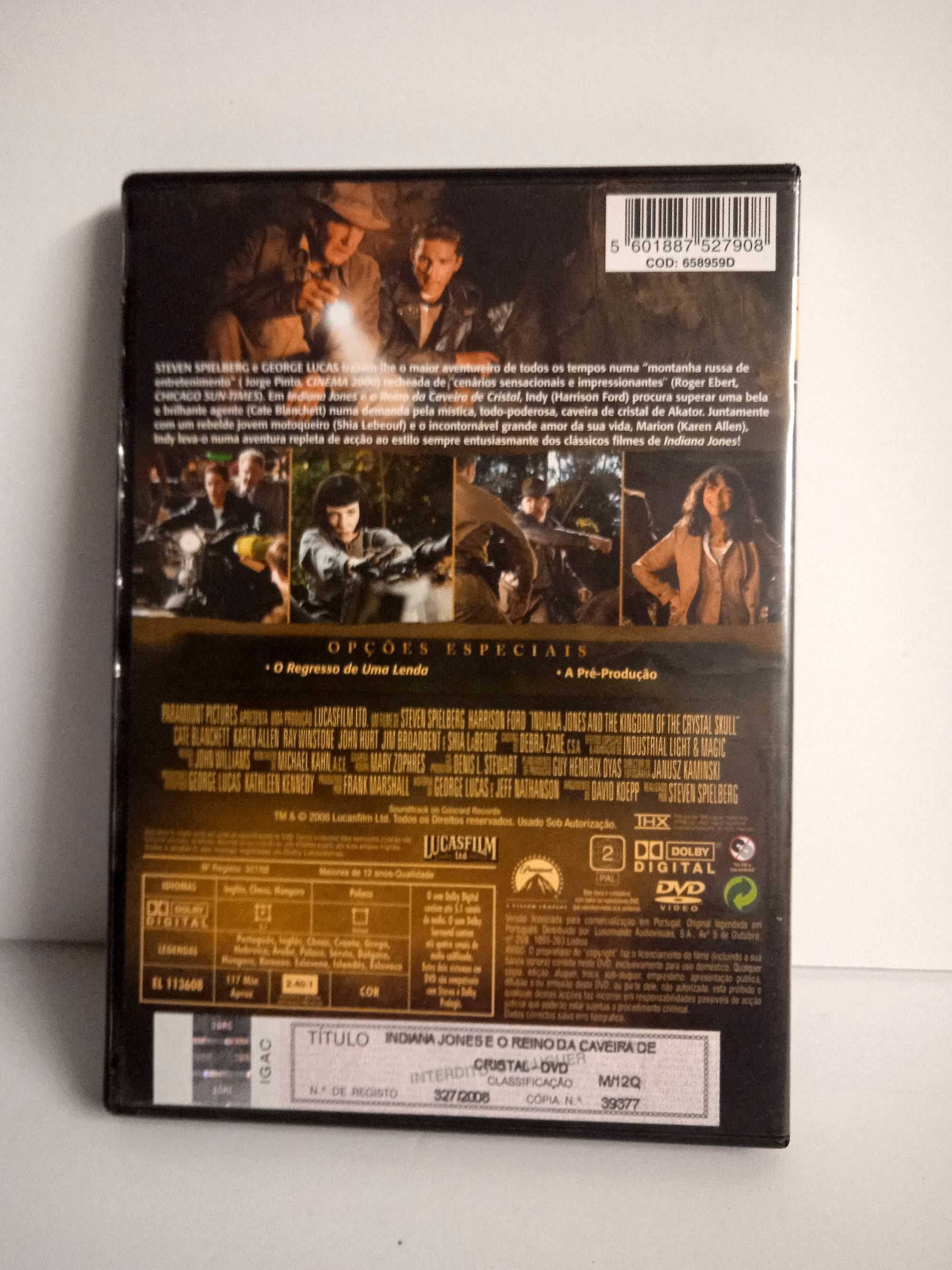 Indiana Jones e o reino da caveira de cristal - DVD original