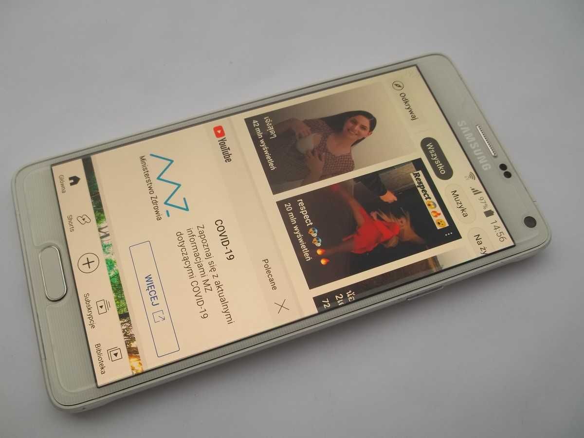 Samsung Note 4 Komplet - SM-N910C. Biały. IDEAL