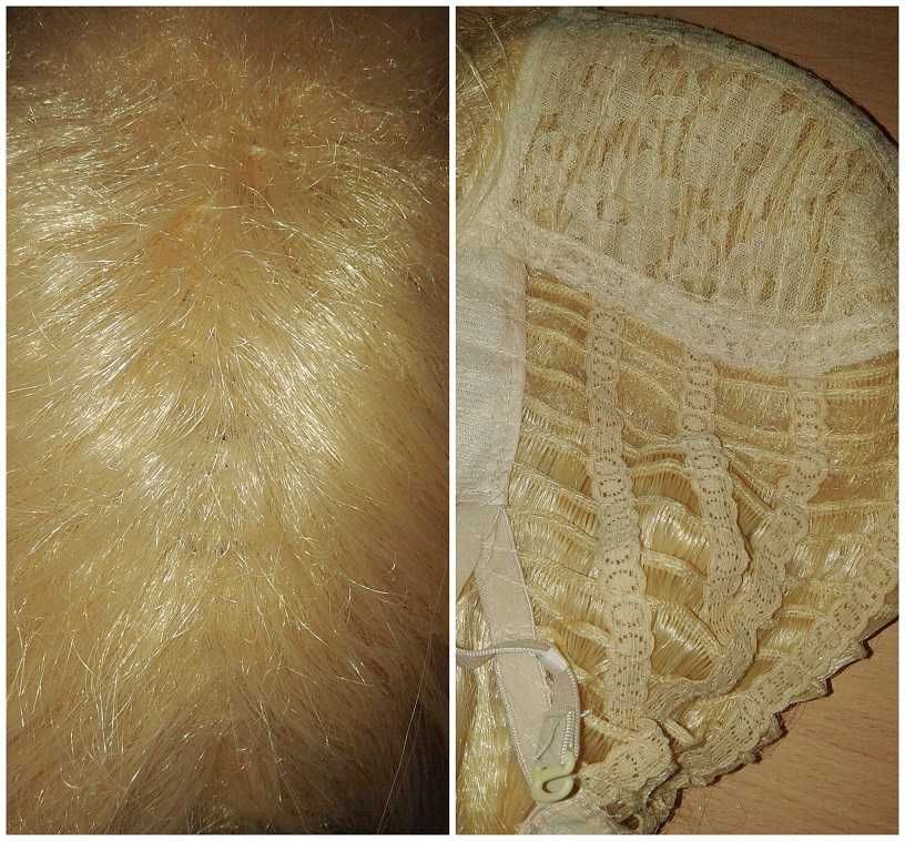 Traveler Aether Genshin Impact Blond wig peruka z warkoczem cosplay