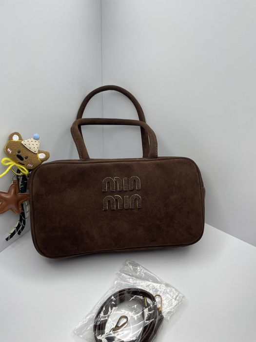 РОЗПРОДАЖ ‼️Сумка Miu miu міу люксової якості шоколадного кольору