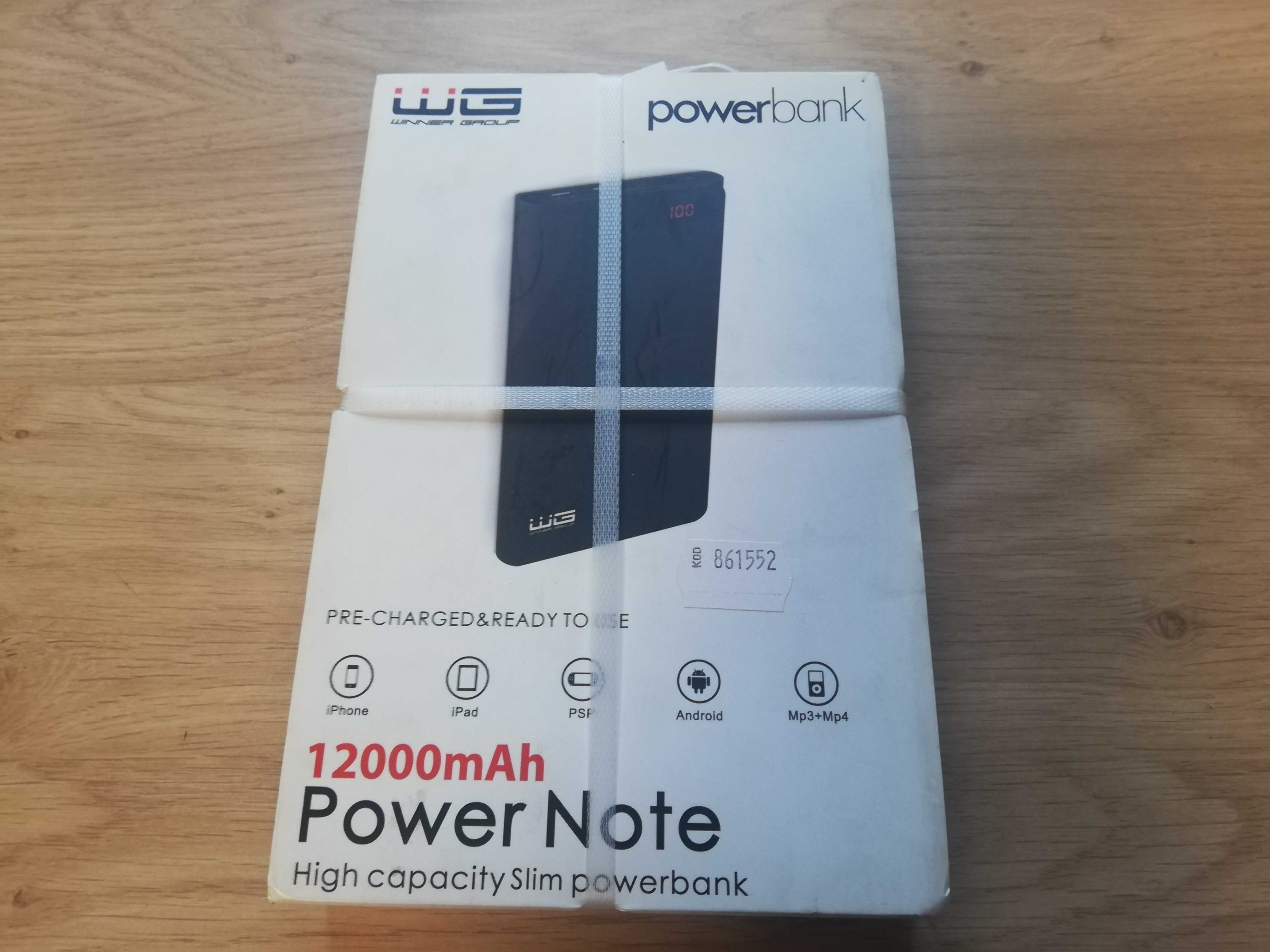 Powerbank WG Power Note 12000 mAh Czarny