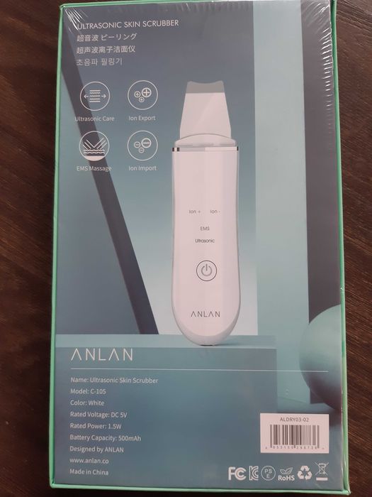 Скрабер  ультразвуковой Anlan C-105 для чистки и омоложения лица