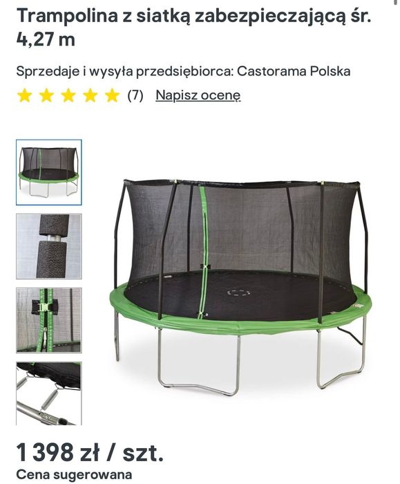 Trampolina używana duża 4,27 m