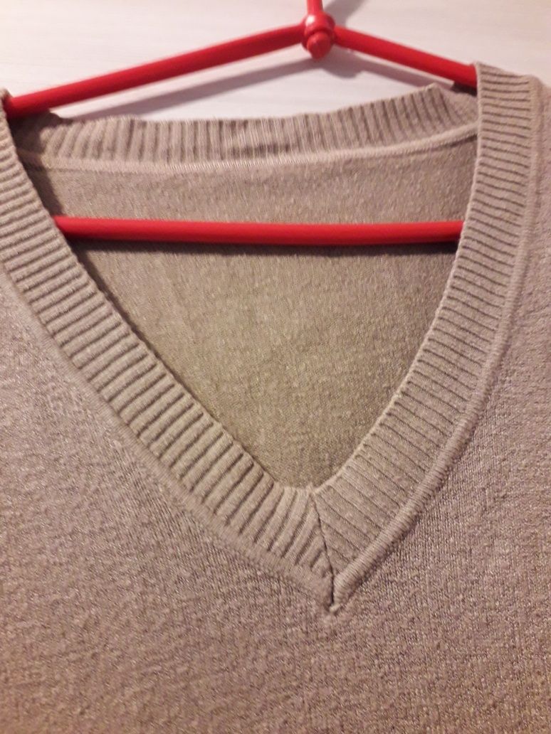 Tunika sweterkowa dluga sweter z paskiem S M vintage
