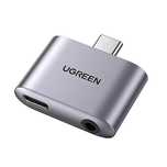Adapter audio Ugreen Cm231 Usb-c mini jack 3,5 mm - szary